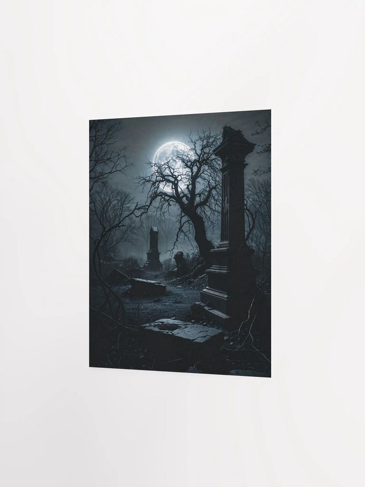 Gothic Moonlit Graveyard Poster product image (9)