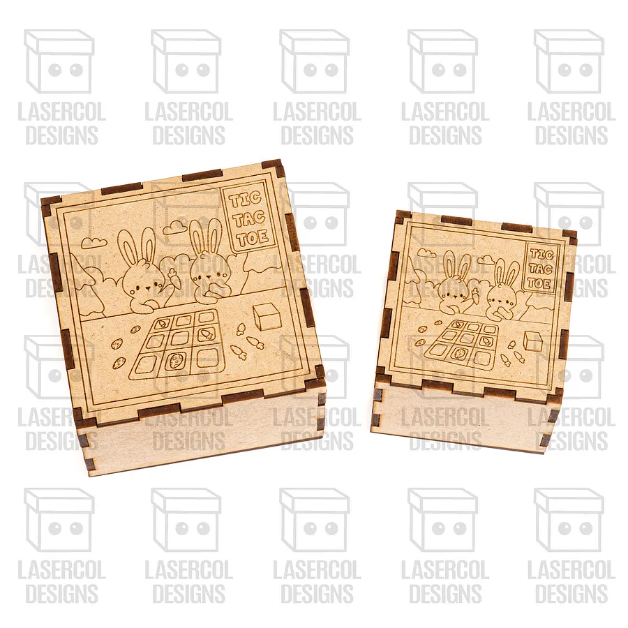 Easter Tic Tac Toe with Box (2 Sizes) - Laser Cut Files product image (7)