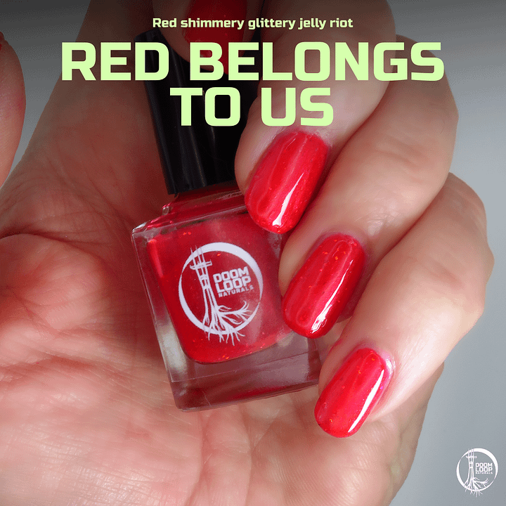 RED BELONGS TO US - Jelly Red Shimmery Glitter Nail Polish product image (1)