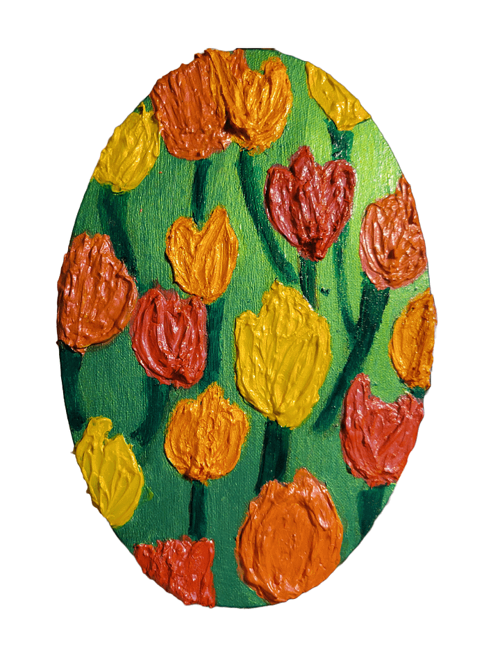 'Summer Sunset' Tulips Impasto Painting product image (1)