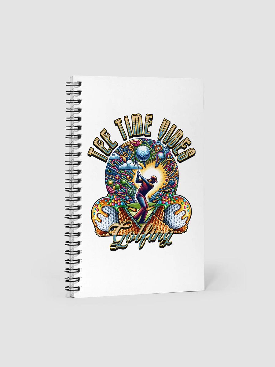 Tee Time Vibes Golfing Vibrant Dreams Spiral Notebook product image (2)