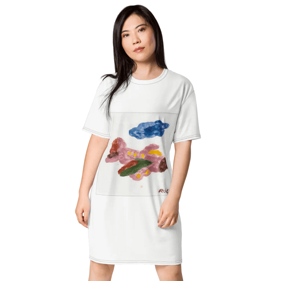 Kid Airplane (All-Over Print T-Shirt Dress) product image (1)