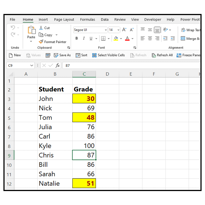 Template - How to highlight cells 'Less Than' with conditional formatting product image (1)