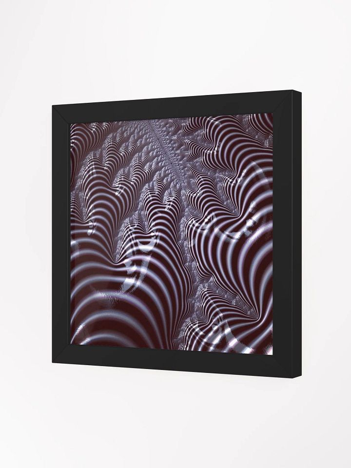Black and White Spiral Fractal Framed Poster product image (19)