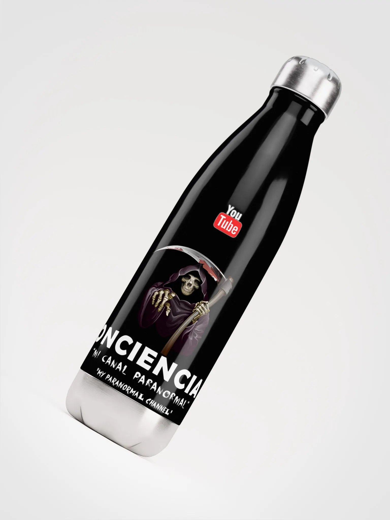 Grim Reaper Paranormal Stainless Steel Water Bottle product image (8)