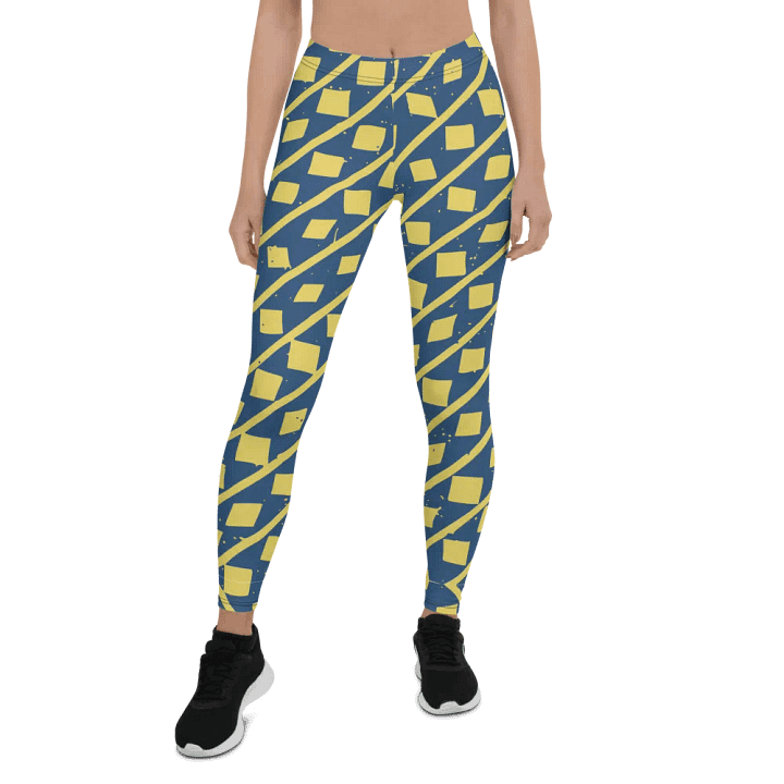 Dynamic Yellow Geometric Movement Leggings product image (1)