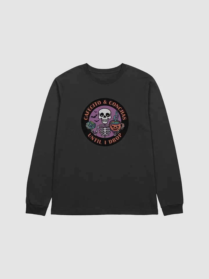 Cafecito and Conchas Halloween Skeleton Supersoft Long Sleeve Slimmer Fit Shirt product image (1)