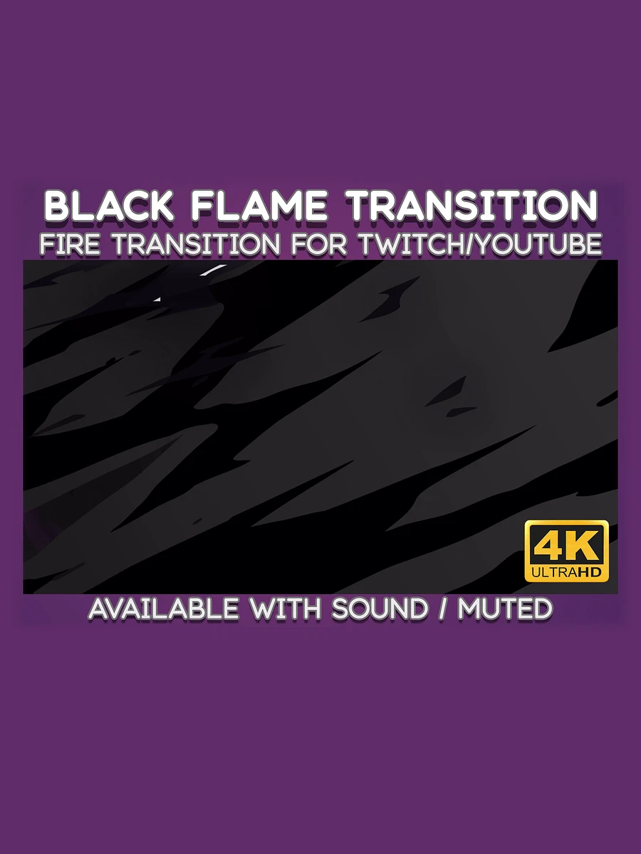 Black Fire Video Transition - Cartoon Fire Transition for Twitch Stream and YouTube Video product image (4)
