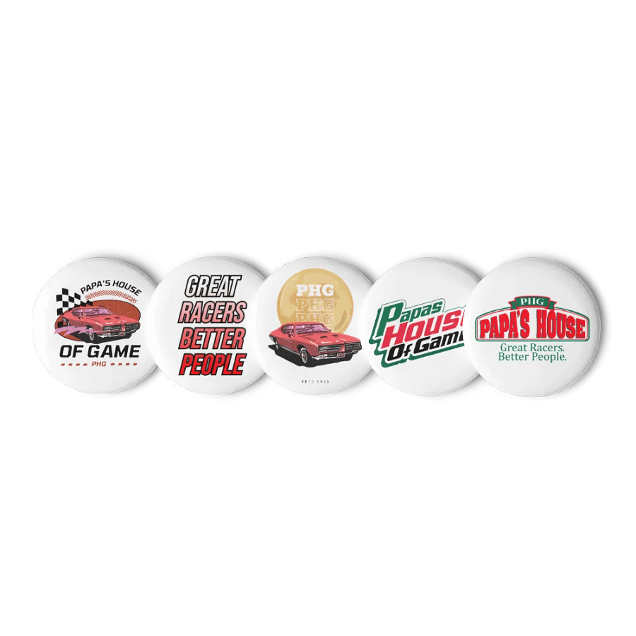 PAPA'S HOUSE Vintage Car Pin Buttons Set product image (1)