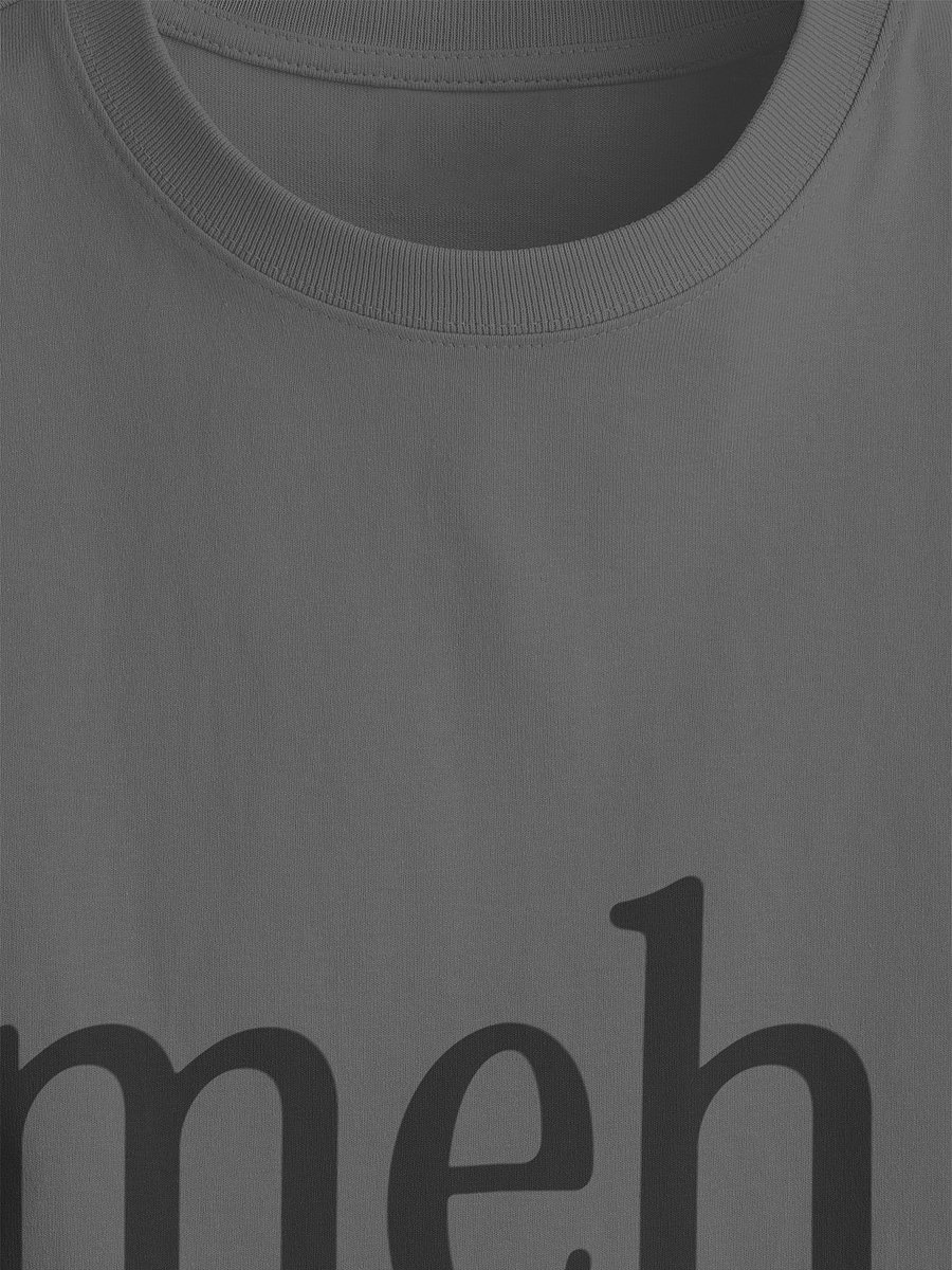 Big Meh (In Black) - A Premium Relaxed Fit DTG Printed Tee product image (2)