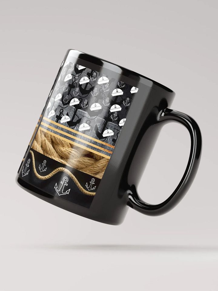 JoBeth Nautical ⚓ Black Glossy Mug product image (3)