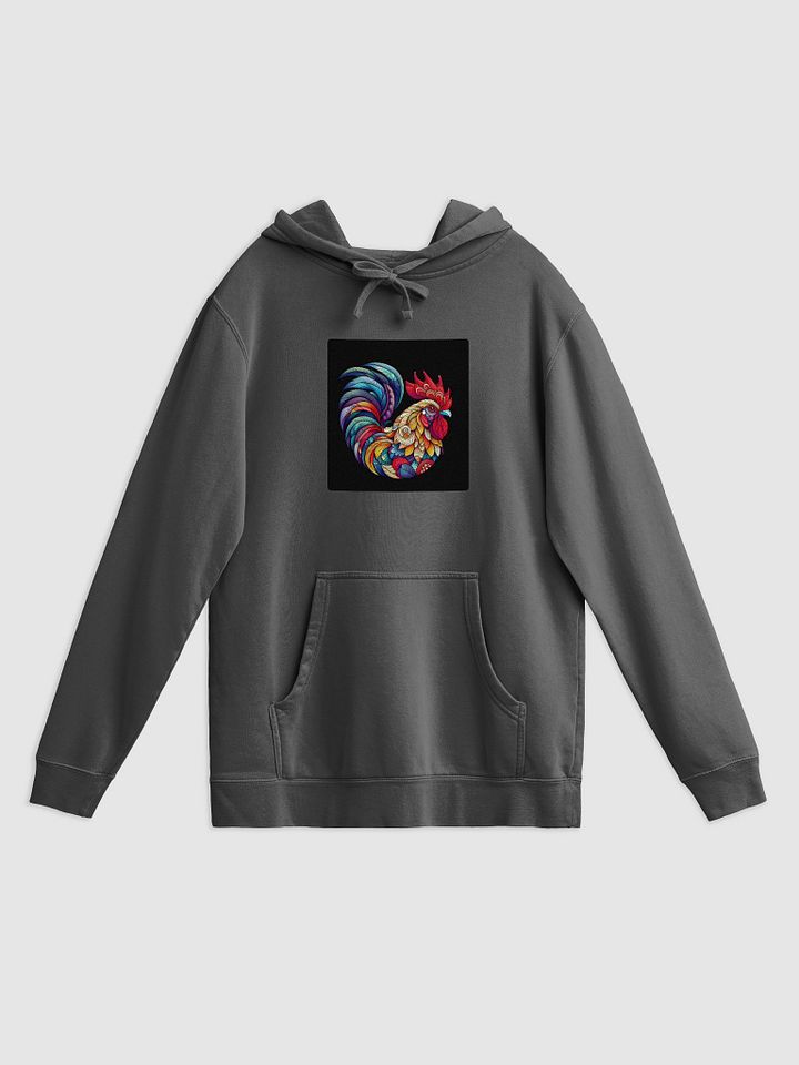 Ornamental Rooster Pigment Dyed Hoodie product image (1)