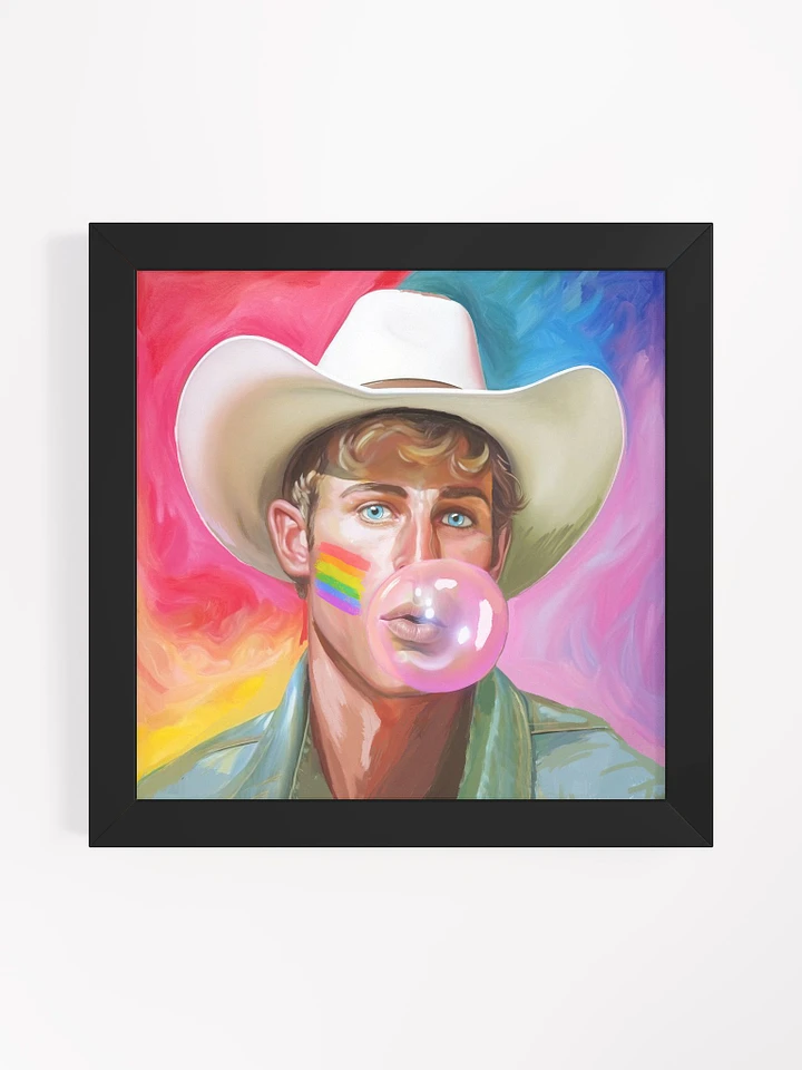 Blond Cowboy – Fun Gay Framed Poster product image (1)