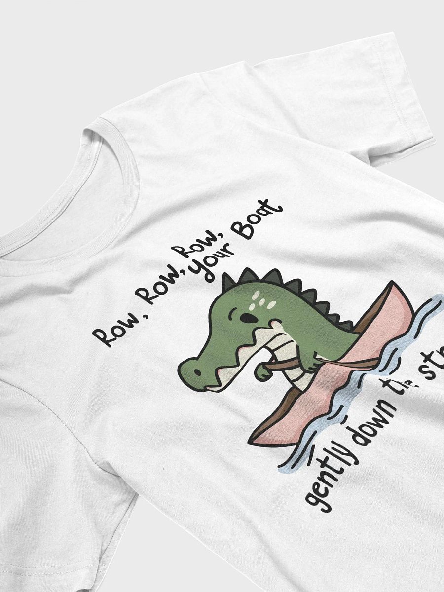 Cute Crocodile Row Row Your Boat T-Shirt, Fun Kids T-Shirt, Unique Graphic Tee, Cartoon Crocodile Shirt, Adorable Boat Design Classic Tee product image (29)