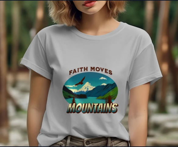 Faith Moves Mountains Super Soft Relax T-Shirt - Spiritual Comfort Wear product image (1)