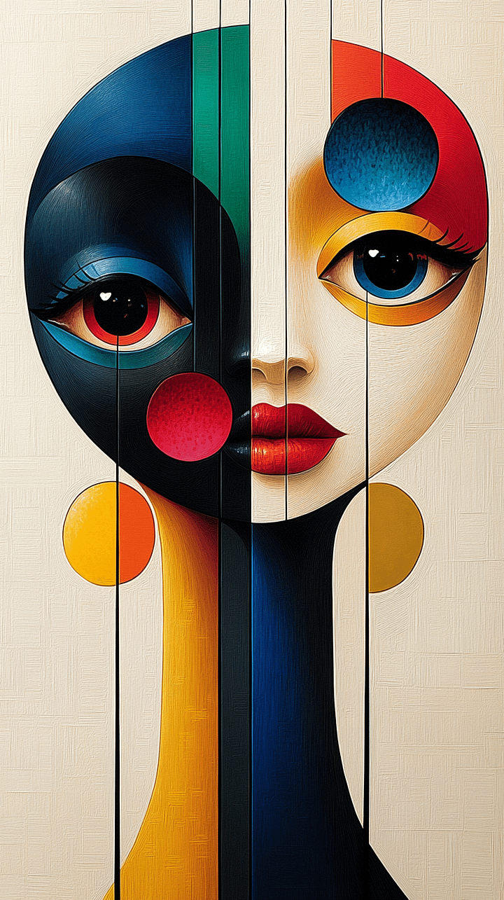 Abstract Persona Framed Matte Wall Art Canvas product image (1)