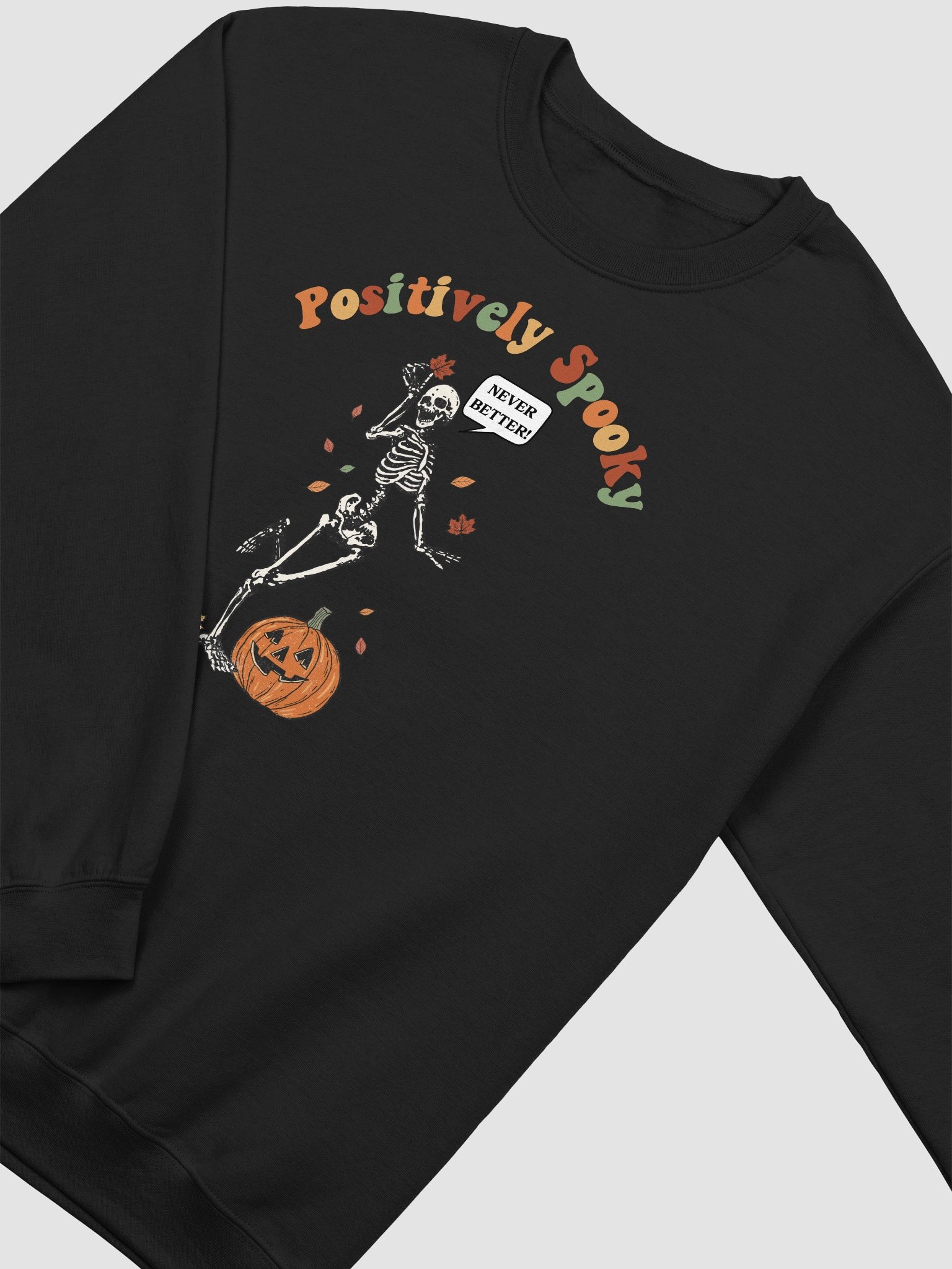 Retro Spooky Skeleton Halloween Sweatshirt product image (4)