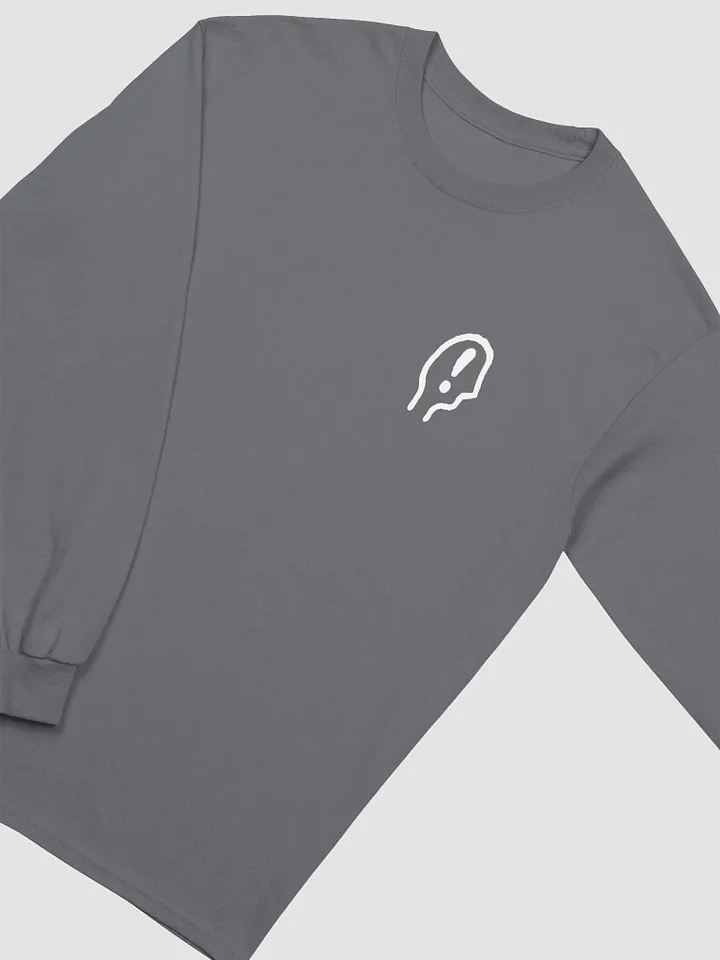 EXCLAIMING MENTALLY (sm. white design) printed cotton long sleeve product image (1)