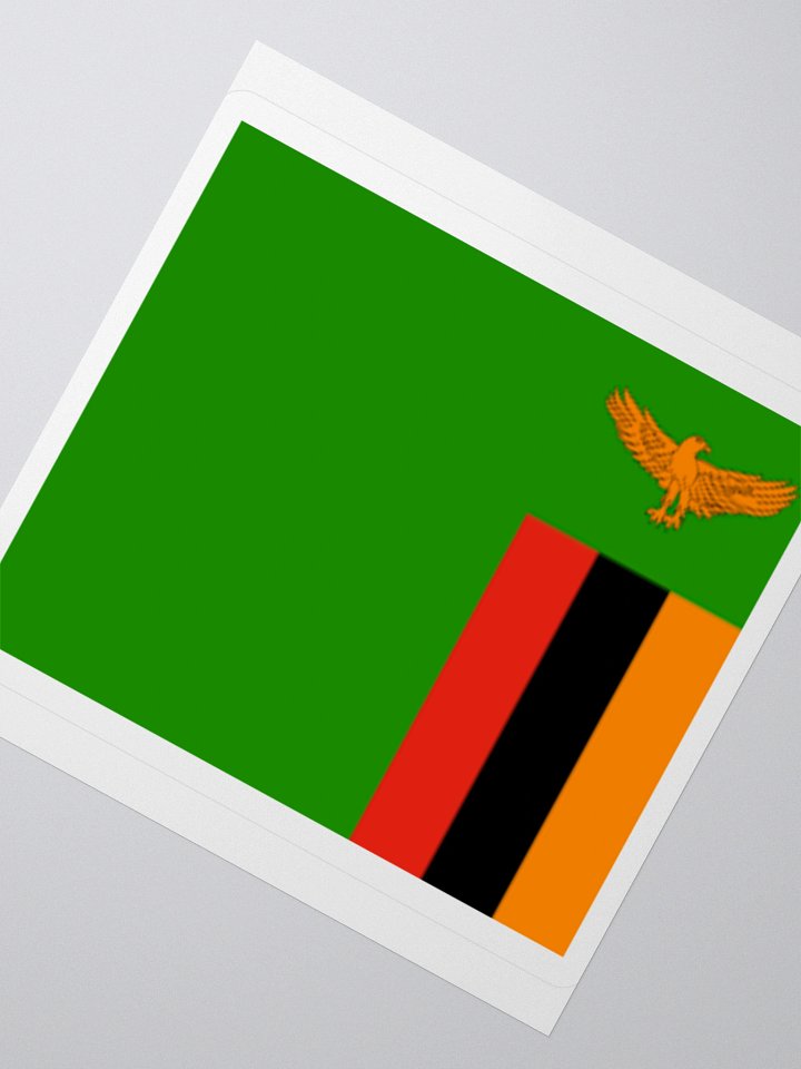 Zambia Flag Sticker | Orange Eagle Design | Durable Vinyl | 3 Sizes product image (5)