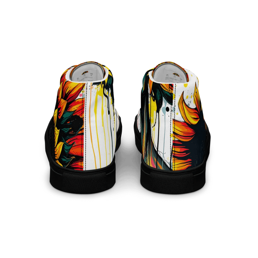 Van Gogh's sunflower gaze, Men's premium canvas High Tops product image (4)