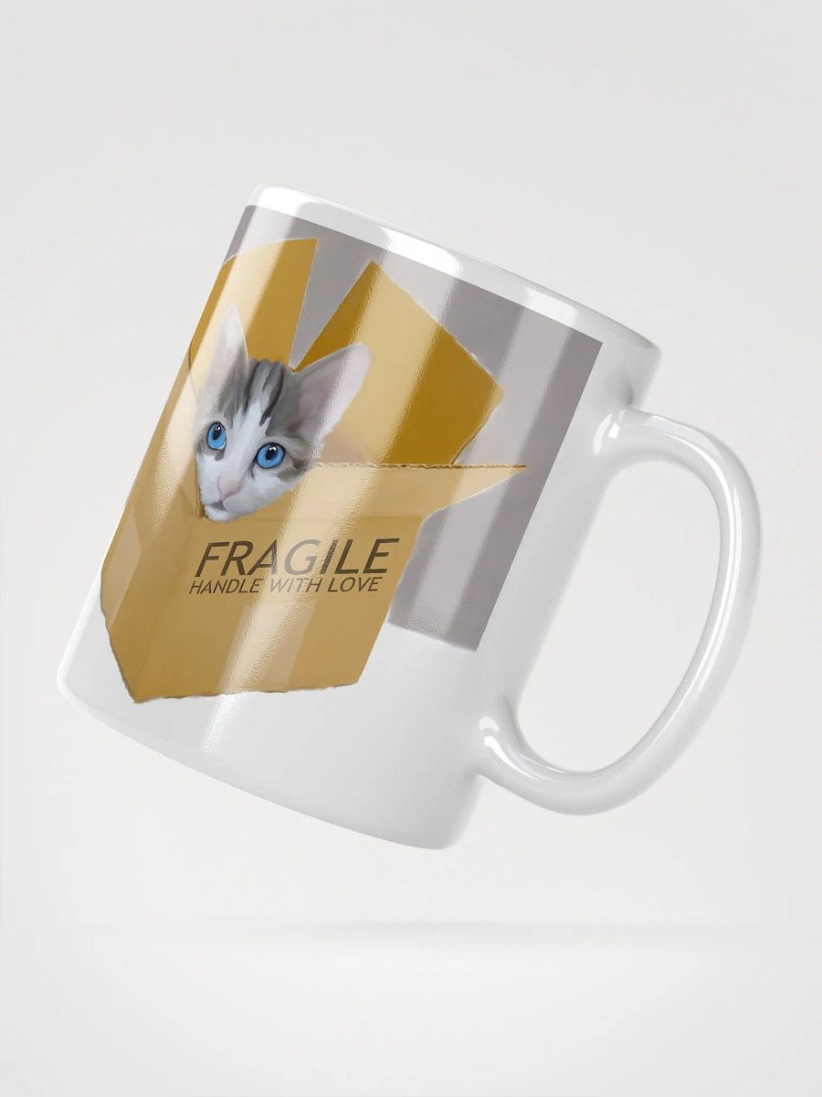 Handle With Love White Kitten Mug product image (3)