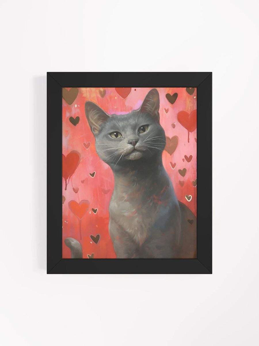 Smug Love - Framed Matte Cat Poster product image (4)