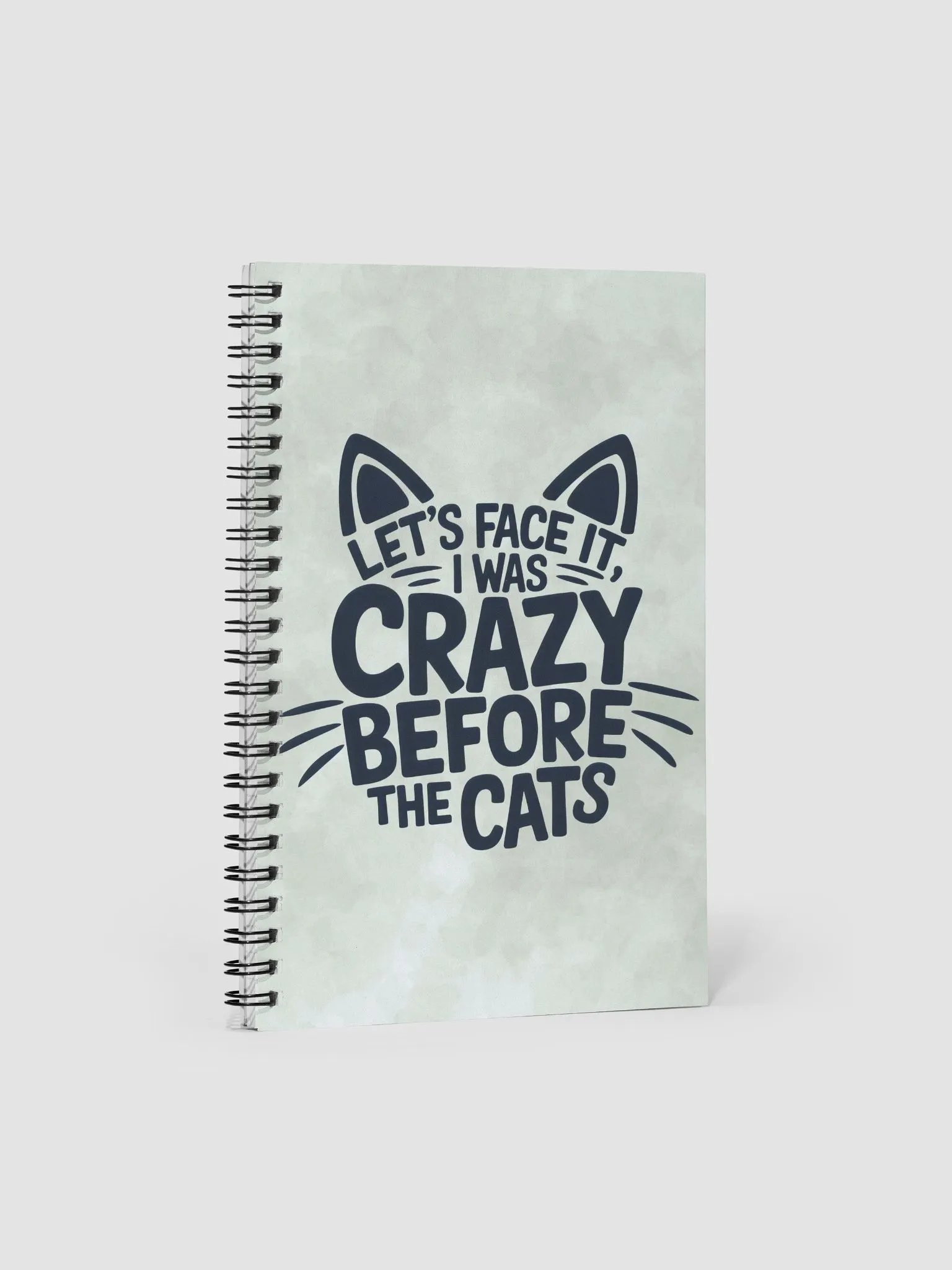 "I was Crazy Before the Cats" Green Spiral Notebook product image (1)