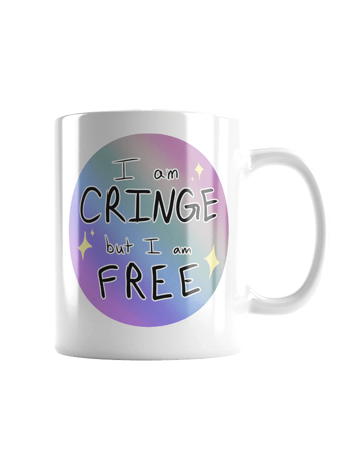 'Cringe but Free' Mug (Handle Right of Design) product image (1)