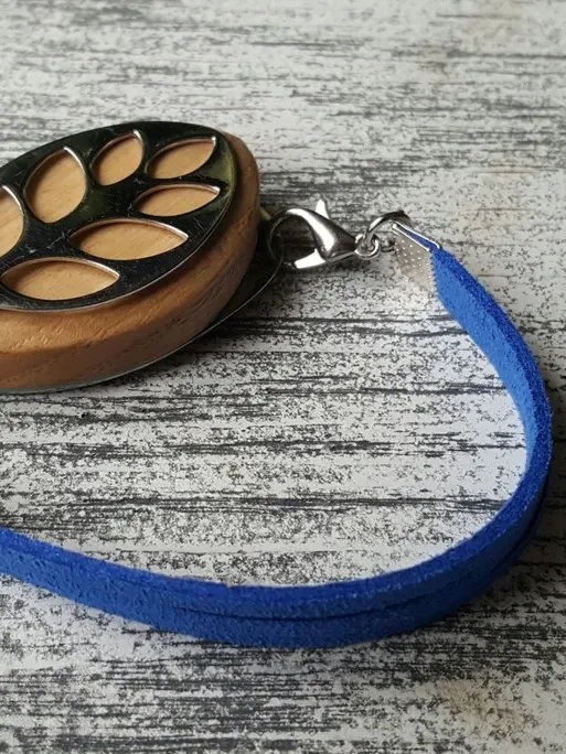 Royal Blue Faux Suede Bracelet | Handmade Accessory for Bellabeat Leaf Urban & Ivy product image (2)
