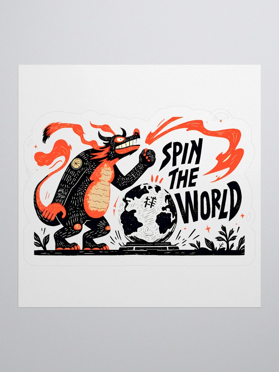 Flaming Dragon Meets Global Chaos Sticker product image (3)