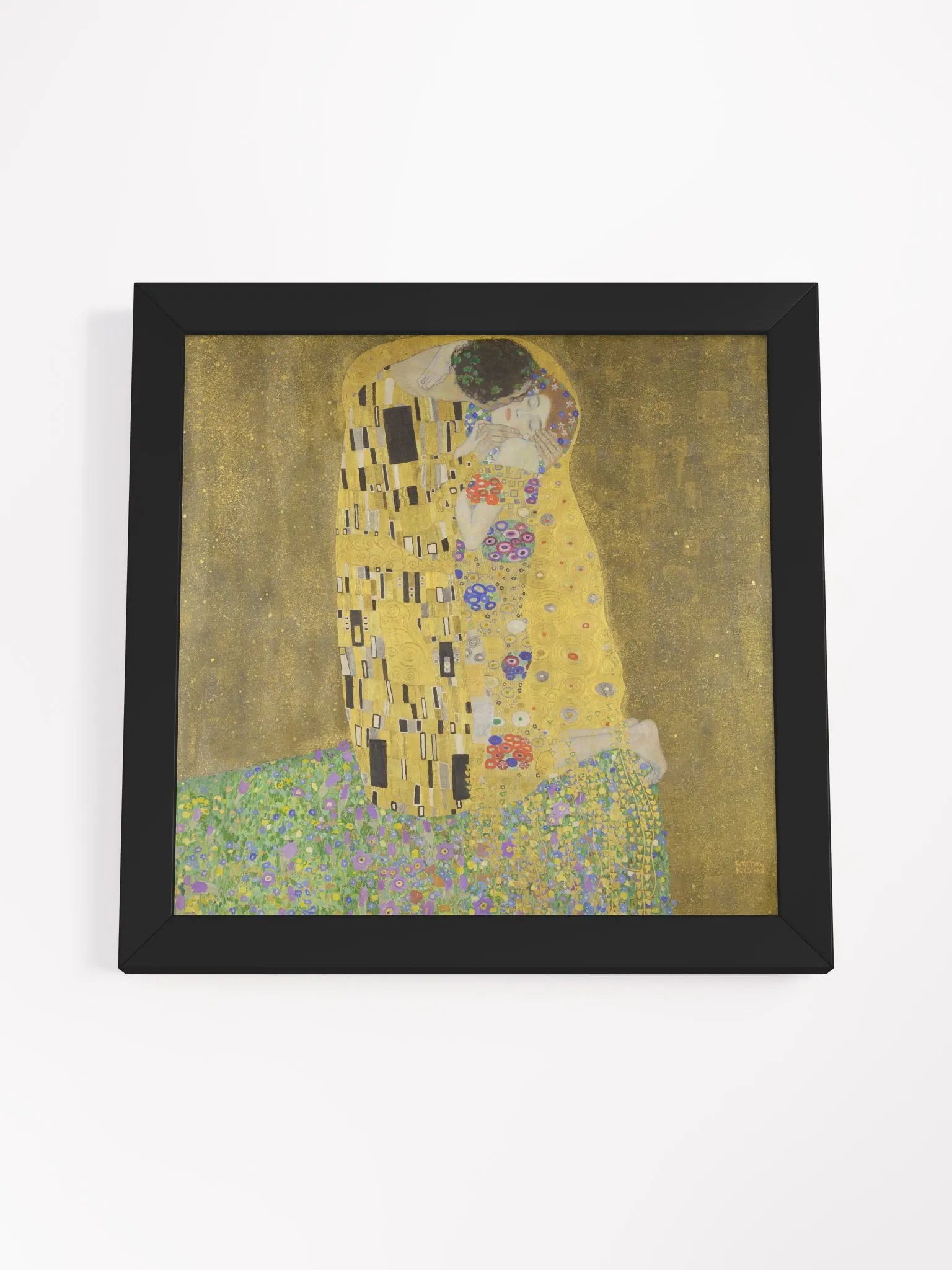 ''The Kiss'' by Gustav Klimt Square Framed Poster (Sizes Avail.) product image (4)