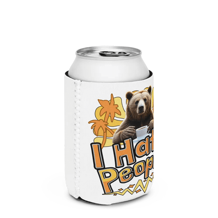 I Hate People Bear Hug Can Cooler product image (2)