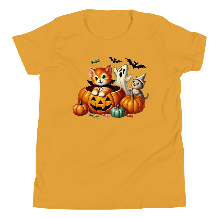 Kittens and Ghost Halloween Kids T-Shirt product image (57)