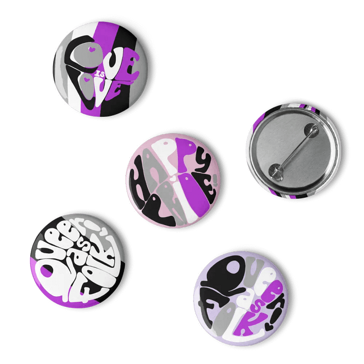 Asexual Pride pin badge set product image (1)