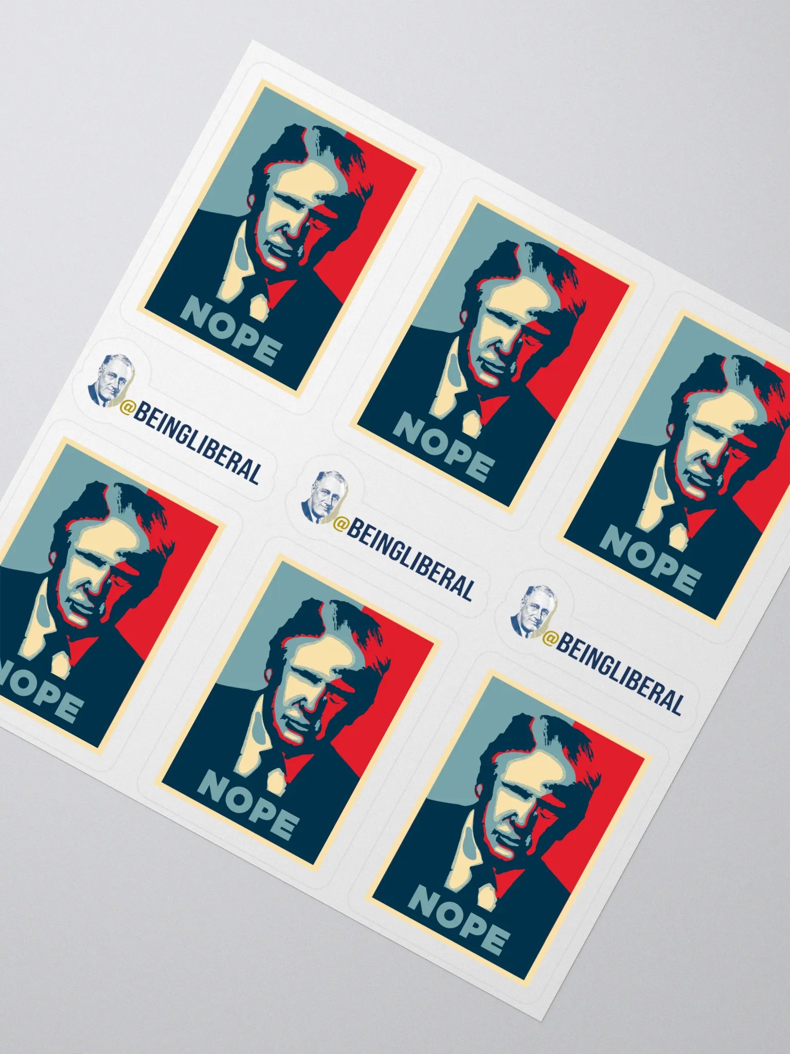 Nope Trump Stickers - Being Liberal product image (2)
