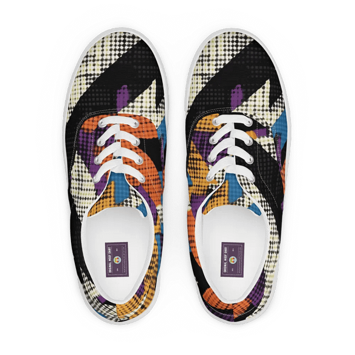 Geometric Pop Art | Women's Lace-Up Canvas Shoes product image (1)