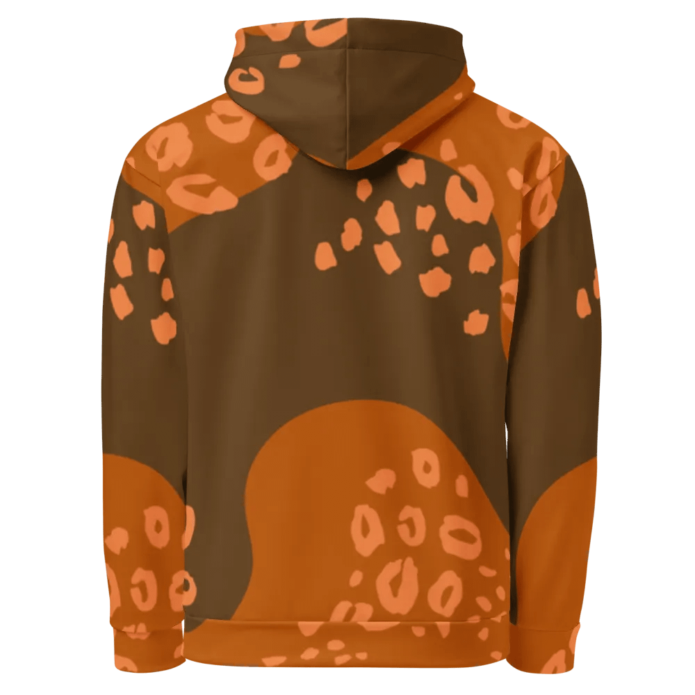 Orange Leopard Abstract Recycled Hoodie product image (9)