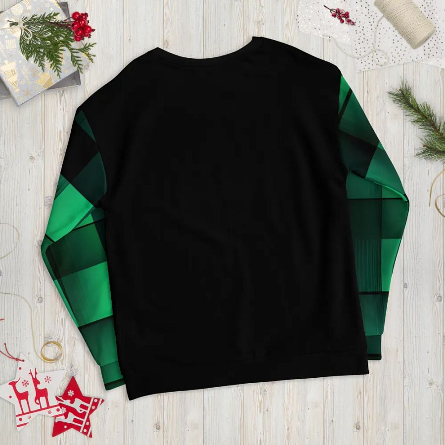 Black And Green Squares Unisex Sweatshirt product image (12)
