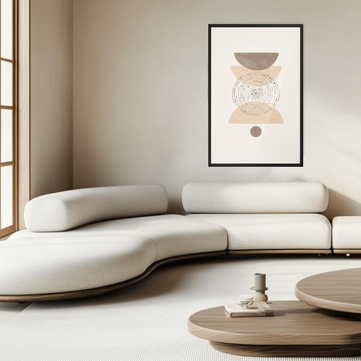 Geometric Harmony Framed Poster | Abstract Balance in Modern Design product image (1)