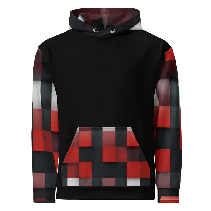 Black And Red Squares Unisex Hoodie product image (1)