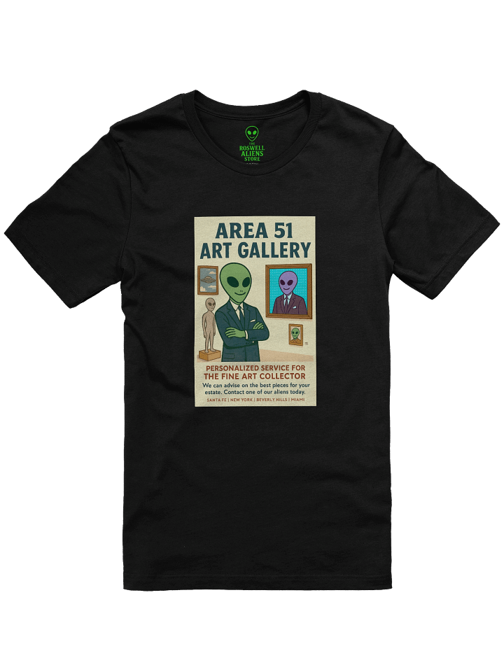 Area 51 Santa Fe Art Gallery Roswell Aliens 1950's Retro Poster Unisex T-Shirt product image (5)