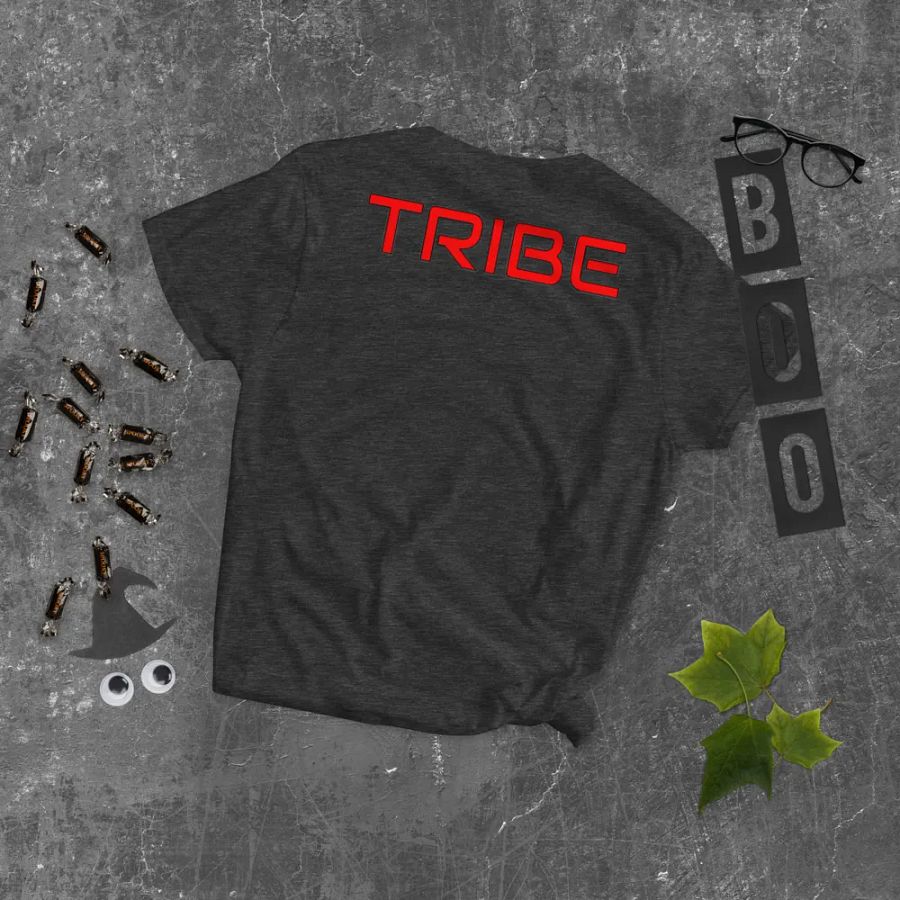 Women's CRT Paint Splatter Front | Red Tribe Back Print Gildan Middleweight T-Shirt product image (7)