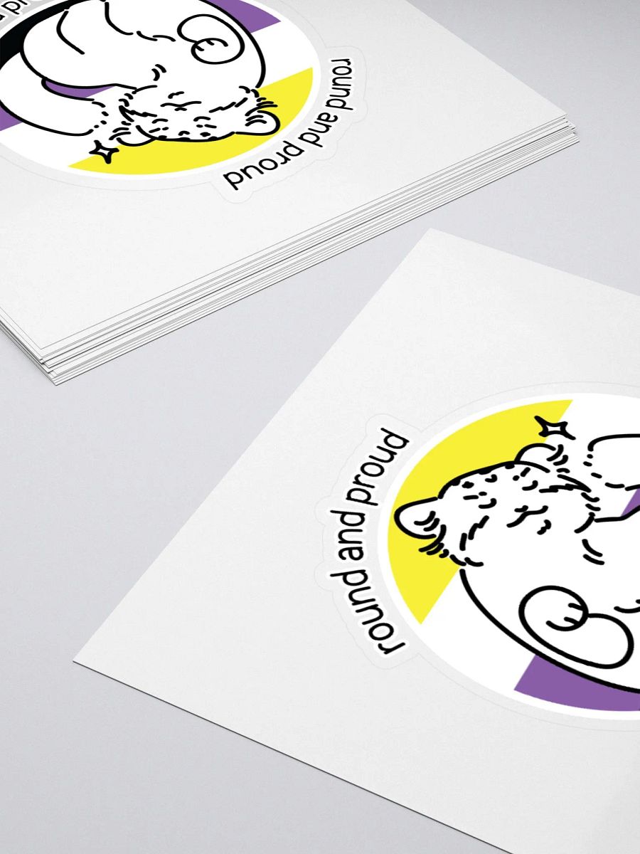 Round and Proud Manul Nonbinary Version - Sticker product image (10)