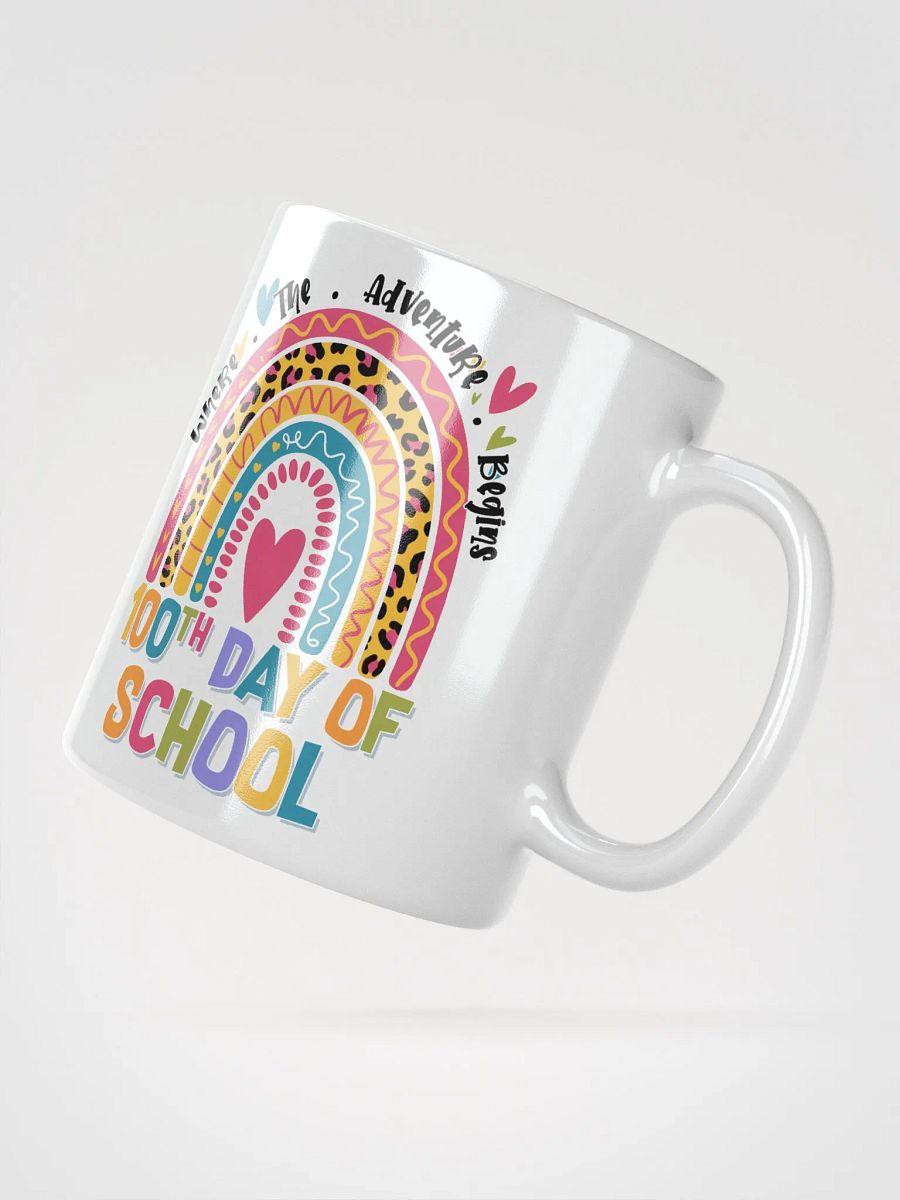 Rainbow 100th Day of School White Glossy Mug product image (5)