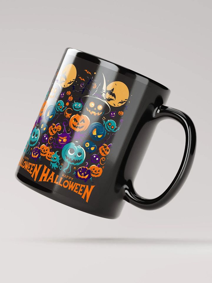 Retro Happy Halloween Black Mug product image (2)