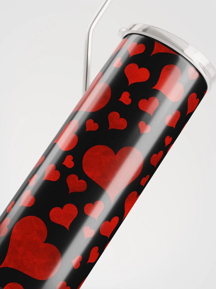 Spread Love Sustainably: Valentine's Red Hearts Stainless Steel Tumbler product image (5)
