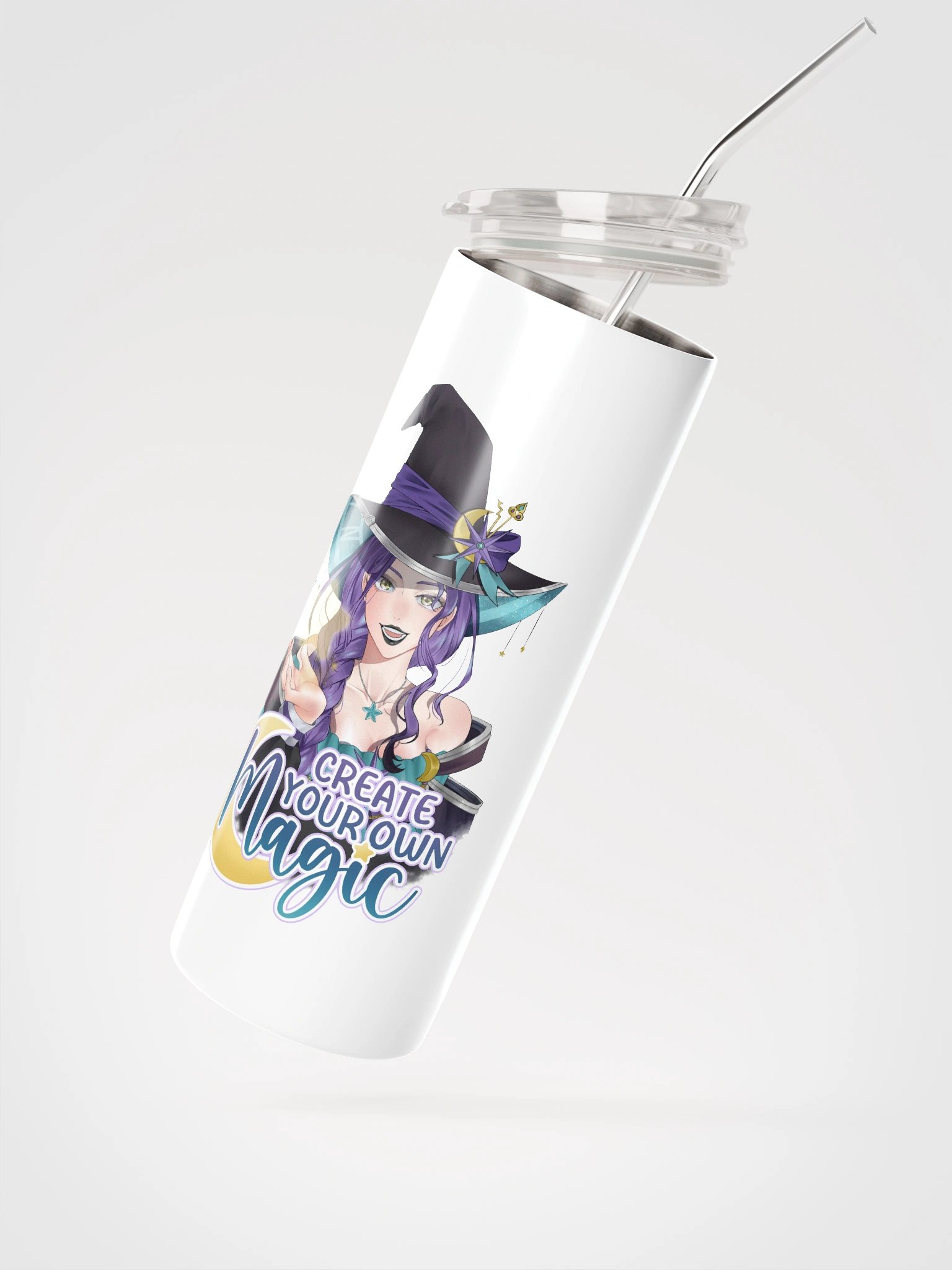 "Create Your Own Magic" Moon Witch Starfire Stainless Steel Tumbler product image (2)