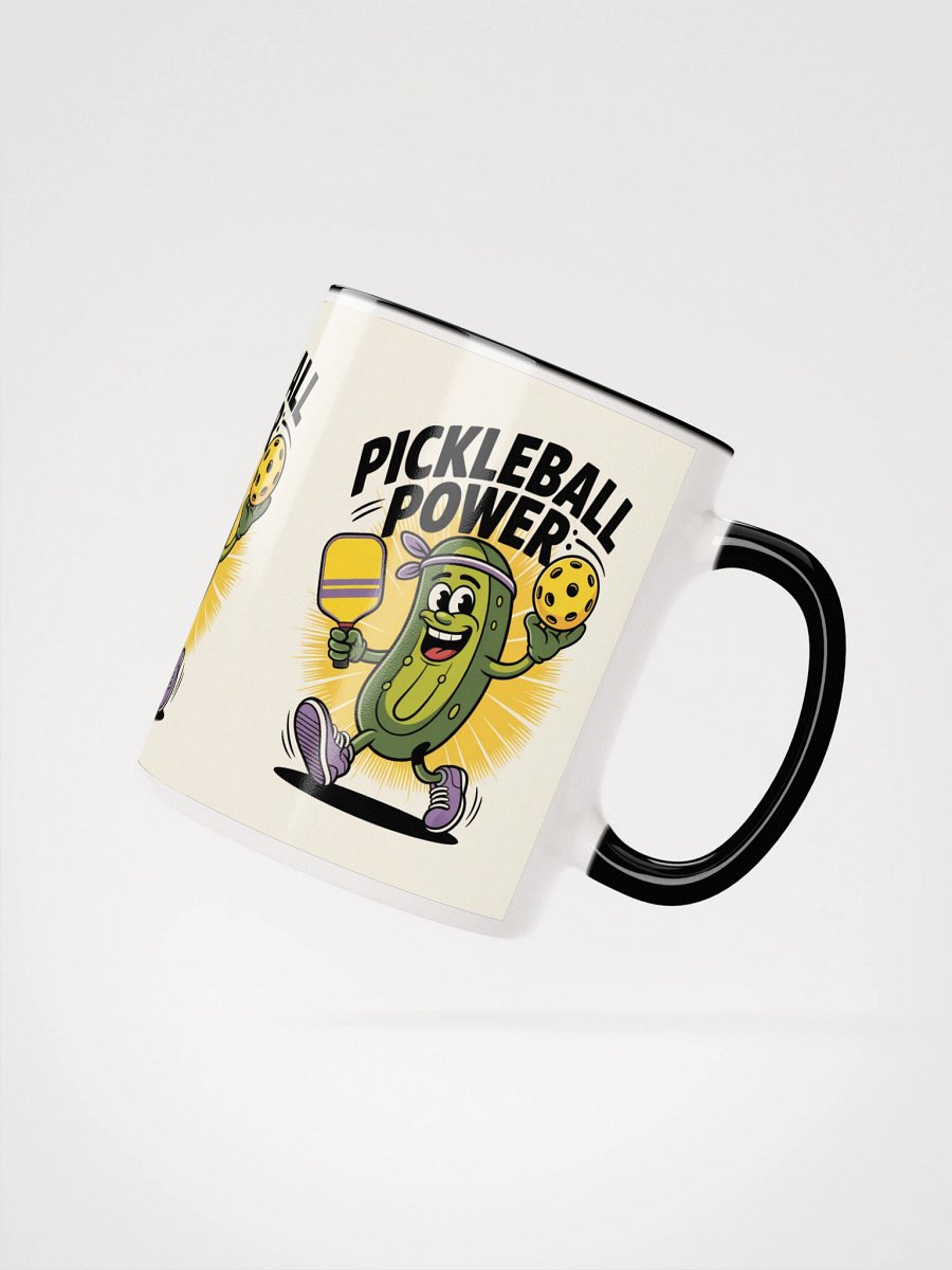 Pickleball Power Mug – Fun Pickle Character with Paddle product image (4)