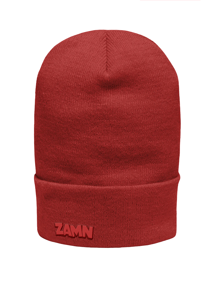 ZAMN Logo Beanie: Red product image (1)