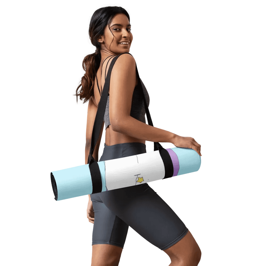 Pocky's Unicorn Onesie Daki Yoga Mat product image (9)